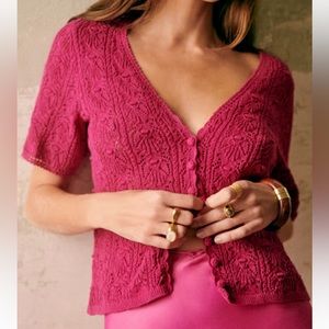 Sézane Cybele Sweater in Magenta - Size Medium